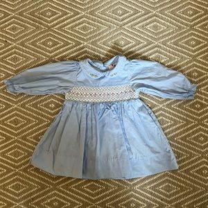 Eliza James - Smocked blue and flower dress (9 months)